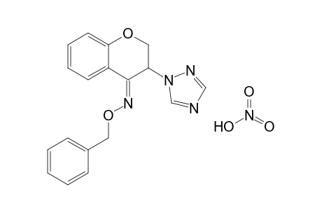 (E)-2,3-Dihydro-3-(1H-1,2,4-triazol-1-yl)-4H-1-benzopyran-4-one O-(phenylmethyl)oxime nitrate