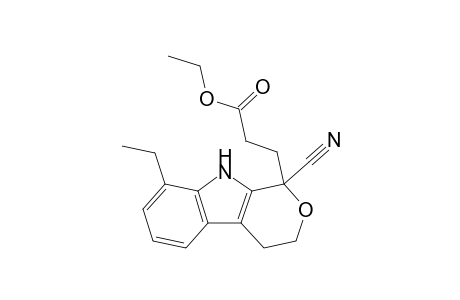 3-(1-cyano-8-ethyl-4,9-dihydro-3H-pyrano[3,4-b]indol-1-yl)propanoic acid ethyl ester