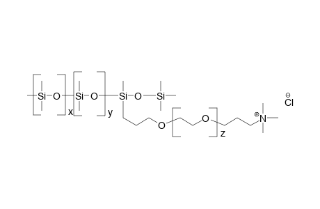 Poly[dimethylsiloxane-co-methyl(3-hydroxypropyl)siloxane]-graft-poly(ethylene glycol) [3-(trimethylammonio)propyl chloride] ether solution