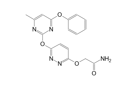 2-({6-[(4-methyl-6-phenoxy-2-pyrimidinyl)oxy]-3-pyridazinyl}oxy)acetamide