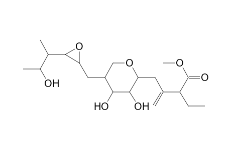 Methyl 3-{[5-(2,3-epoxy-5-hydroxy-4-methylhexyl)-3,4-dihydroxytetrahydropyran-2-yl]methyl}-2-ethylbut-3-enoate