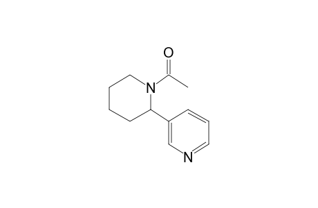 2-(3-Pyridyl)piperidine, N-acetyl-