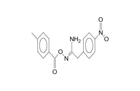 (Z)-N-(4-methylbenzoyloxy)-2-(4-nitrophenyl)acetic acid imide amide
