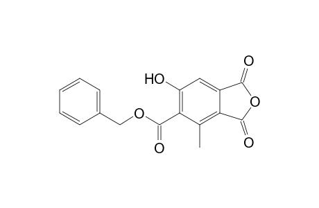 (phenylmethyl) 4-methyl-6-oxidanyl-1,3-bis(oxidanylidene)-2-benzofuran-5-carboxylate