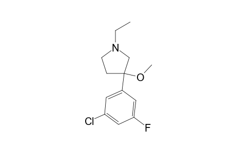 3-(3-chloro-5-fluorophenyl)-1-ethyl-3-methoxypyrrolidine