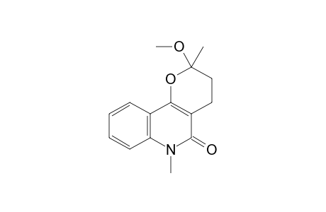 2-Methoxy-2,3,4,6-tetrahydro-2,6-dimethylpyrano[3,2-c]quinoline-5-one