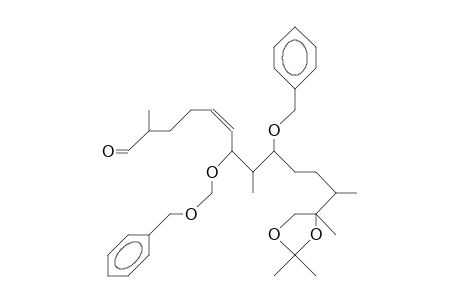 2S,8S-Dimethyl-12-(2,2,4-trimethyl-1,3-dioxolan-4-yl)-9R-benzyloxy-7R-benzyloxymethoxy-5-tridecenal