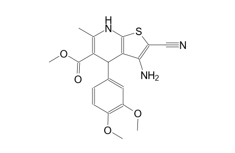 thieno[2,3-b]pyridine-5-carboxylic acid, 3-amino-2-cyano-4-(3,4-dimethoxyphenyl)-4,7-dihydro-6-methyl-, methyl ester