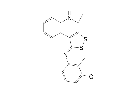 3-chloro-2-methyl-N-[(1Z)-4,4,6-trimethyl-4,5-dihydro-1H-[1,2]dithiolo[3,4-c]quinolin-1-ylidene]aniline