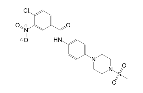 4-chloro-N-{4-[4-(methylsulfonyl)-1-piperazinyl]phenyl}-3-nitrobenzamide