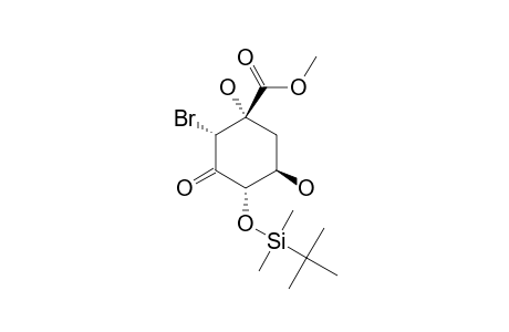 METHYL-(1S,2R,4S,5R)-2-BROMO-4-[(TERT.-BUTYLDIMETHYLSILYL)-OXY]-1,5-DIHYDROXY-3-OXOCYCLOHEXANECARBOXYLATE