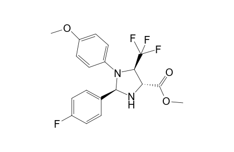 Methyl 2-(4-fluorophenyl)-1-(4-methoxyphenyl)-5-(trifluoromethyl)imidazolidine-4-carboxylate