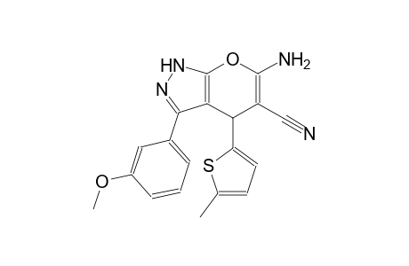 6-amino-3-(3-methoxyphenyl)-4-(5-methyl-2-thienyl)-1,4-dihydropyrano[2,3-c]pyrazole-5-carbonitrile