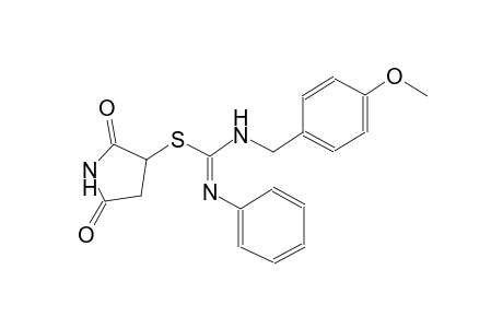 carbamimidothioic acid, N-[(4-methoxyphenyl)methyl]-N'-phenyl-, 2,5-dioxo-3-pyrrolidinyl ester