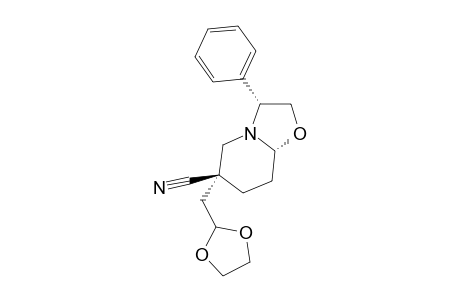 5-([1,3]Dioxolane-2-ylmethyl)-3-phenyl-hexahydro-oxazolo[3,2-a]pyridine-5-carbonitrile