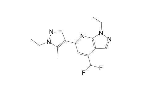 1H-pyrazolo[3,4-b]pyridine, 4-(difluoromethyl)-1-ethyl-6-(1-ethyl-5-methyl-1H-pyrazol-4-yl)-