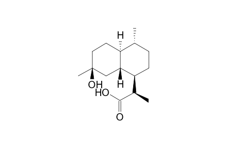 2-(7.beta.-Hydroxy-4,7-dimethyl-(1.alpha.H),2,3,(4.beta.H),(4a.alpha..H),5,6,7,8,(8a..beta.H)-decahydronaphthalen-1-yl)propionic acid