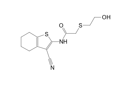 N-(3-cyano-4,5,6,7-tetrahydro-1-benzothien-2-yl)-2-[(2-hydroxyethyl)sulfanyl]acetamide