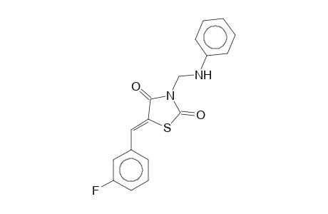 (5E)-3-(Anilinomethyl)-5-(3-fluorobenzylidene)-1,3-thiazolidine-2,4-dione