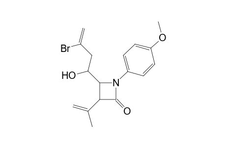 (3RS,4SR)-4-[(SR)-3-Bromo-1-hydroxybut-3-enyl]-3-isopropenyl-1-(4-methoxyphenyl)azetidin-2-one