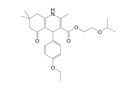 2-isopropoxyethyl 4-(4-ethoxyphenyl)-2,7,7-trimethyl-5-oxo-1,4,6,8-tetrahydroquinoline-3-carboxylate