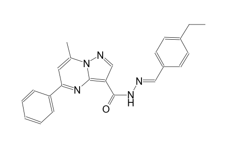 N'-[(E)-(4-ethylphenyl)methylidene]-7-methyl-5-phenylpyrazolo[1,5-a]pyrimidine-3-carbohydrazide