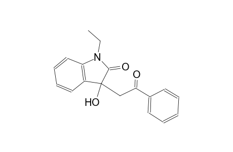 2H-indol-2-one, 1-ethyl-1,3-dihydro-3-hydroxy-3-(2-oxo-2-phenylethyl)-