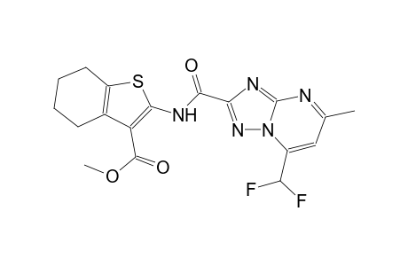 methyl 2-({[7-(difluoromethyl)-5-methyl[1,2,4]triazolo[1,5-a]pyrimidin-2-yl]carbonyl}amino)-4,5,6,7-tetrahydro-1-benzothiophene-3-carboxylate