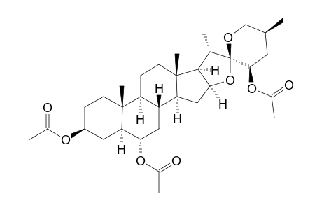 NEOSOLASPIGENIN-3-BETA,6-ALPHA,23-BETA-TRIACETAT=(25S)-3-BETA,6-ALPHA,23-BETA-TRIACETOXY-5-ALPHA-SPIROSTAN