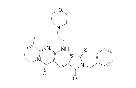 4H-pyrido[1,2-a]pyrimidin-4-one, 9-methyl-2-[[2-(4-morpholinyl)ethyl]amino]-3-[(Z)-[4-oxo-3-(phenylmethyl)-2-thioxo-5-thiazolidinylidene]methyl]-