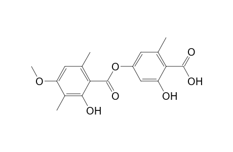 Benzoic acid, 2-hydroxy-4-methoxy-3,6-dimethyl-, 4-carboxy-3-hydroxy-5-methylphenyl ester
