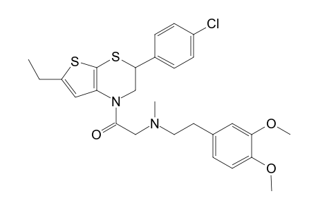 1-[3-(4-chlorophenyl)-6-ethyl-2,3-dihydrothieno[2,3-b][1,4]thiazin-1-yl]-2-[2-(3,4-dimethoxyphenyl)ethyl-methyl-amino]ethanone