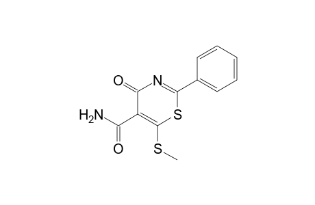 6-(methylthio)-4-oxo-2-phenyl-4H-1,3-thiazine-5-carboxamide