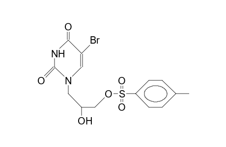 5-Bromo-1-(2'-hydroxy-3'-<P-tolylsulfonyloxy>-pr opyl)-uracil