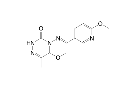 6-Methyl-3-oxo-5-methoxy-4-{[(6'-methoxypyridin-3'-yl)methylene]amino}-2,3,4,5-tetrahydro-1,2,4,-triazine