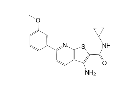 3-amino-N-cyclopropyl-6-(3-methoxyphenyl)thieno[2,3-b]pyridine-2-carboxamide