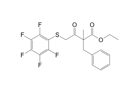 2-Benzyl-3-keto-2-methyl-4-[(2,3,4,5,6-pentafluorophenyl)thio]butyric acid ethyl ester