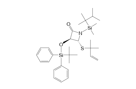 2-Azetidinone, 3-[[(1,1-dimethylethyl)diphenylsilyl]oxy]-4-[(1,1-dimethyl-2-propenyl)thio]-1-[dimethyl(1,1,2-trimethylpropyl)silyl]-, (3S-trans)-