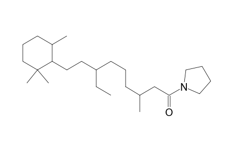 Pyrrolidine, 1-[7-ethyl-3-methyl-1-oxo-9-(2,2,6-trimethylcyclohexyl)nonyl]-