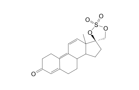 Spiro-3'-(1',1'-dioxo-2',5'-dioxa-1'-thiacyclopentane)-17(S)-(4,9(10),11-estratriene-3-one)