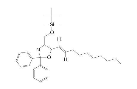 2,2-DIPHENYL-5-[(E)-DEC-1-EN-1-YL]-4-[(TERT.-BUTYLDIMETHYLSILYLOXY)-METHYL]-OXAZOLIDINE
