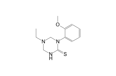 5-ethyl-1-(2-methoxyphenyl)tetrahydro-1,3,5-triazine-2(1H)-thione