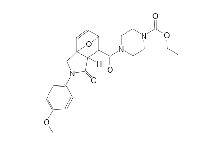 ethyl 4-((3aS,6R,7aR)-2-(4-methoxyphenyl)-1-oxo-1,2,3,6,7,7a-hexahydro-3a,6-epoxyisoindole-7-carbonyl)piperazine-1-carboxylate