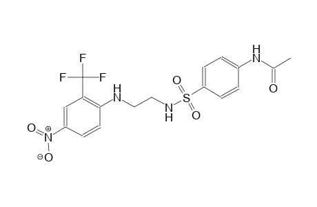 N-{4-[({2-[4-nitro-2-(trifluoromethyl)anilino]ethyl}amino)sulfonyl]phenyl}acetamide