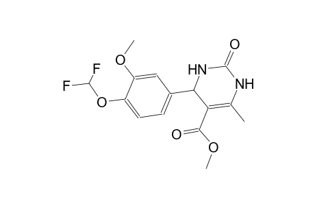 methyl 4-[4-(difluoromethoxy)-3-methoxyphenyl]-6-methyl-2-oxo-1,2,3,4-tetrahydro-5-pyrimidinecarboxylate