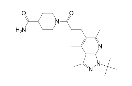 4-piperidinecarboxamide, 1-[3-[1-(1,1-dimethylethyl)-3,4,6-trimethyl-1H-pyrazolo[3,4-b]pyridin-5-yl]-1-oxopropyl]-