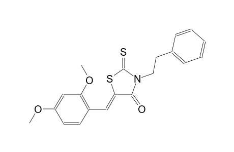(5Z)-5-(2,4-dimethoxybenzylidene)-3-(2-phenylethyl)-2-thioxo-1,3-thiazolidin-4-one