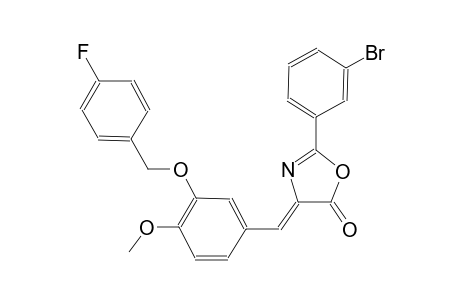 (4Z)-2-(3-bromophenyl)-4-{3-[(4-fluorobenzyl)oxy]-4-methoxybenzylidene}-1,3-oxazol-5(4H)-one