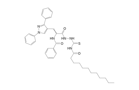1-(2-Benzamido-3-(1,3-diphenyl-1h-pyrazol-4-yl)acryloyl)-4-dodecanoylthiosemicarbazide