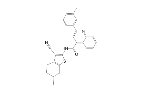 N-(3-cyano-6-methyl-4,5,6,7-tetrahydro-1-benzothien-2-yl)-2-(3-methylphenyl)-4-quinolinecarboxamide